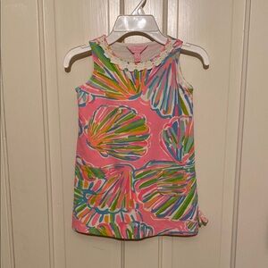 Colorful Shell Print Kids Sleeveless Top